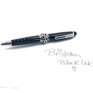 Brighton Pen Pal Short Pen w/heart charm Black Ink NWT Black